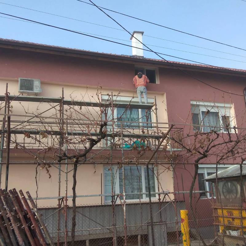 Завършен вид на топлоизолация и демонтаж на скеле обект с. Пиперков чифлик Кюстендилско 2020