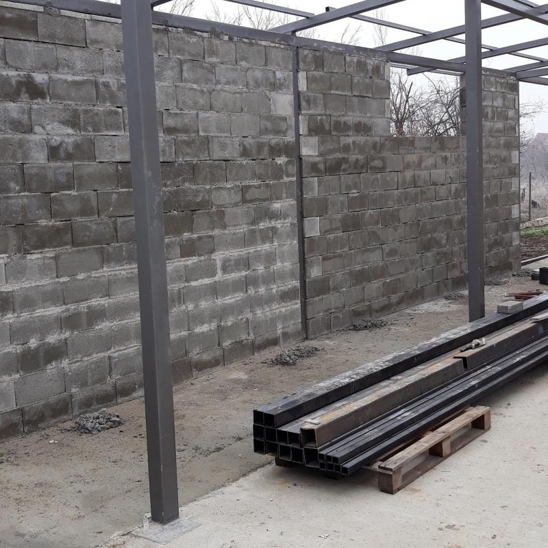 фугирана зидария с циментови блокчета/2  с. Слокощица 2019