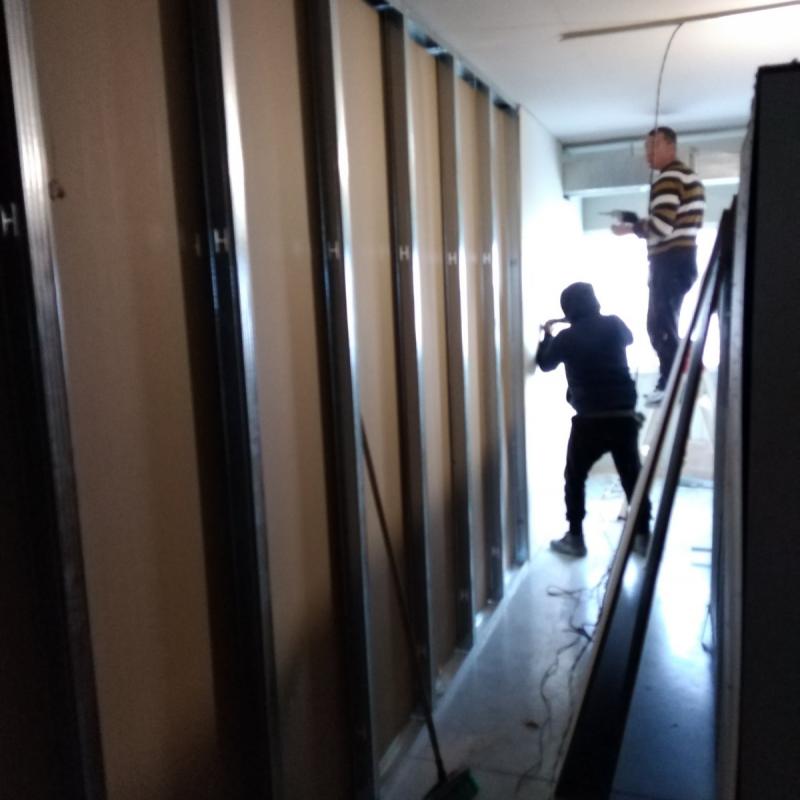 Монтаж на гипсокартон с конструкция завод Евростил гр. Кюстендил 2020