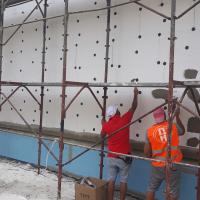 Дюбелиране на фасадата преди шпакловка 2019